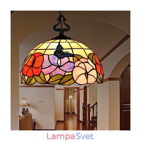 Vidiecke výtvarné umenie Luster z farebného skla obnovuje staré spôsoby svetla lampy Vidiecke výtvarné umenie Luster z farebného skla obnovuje staré spôsoby svetla lampy