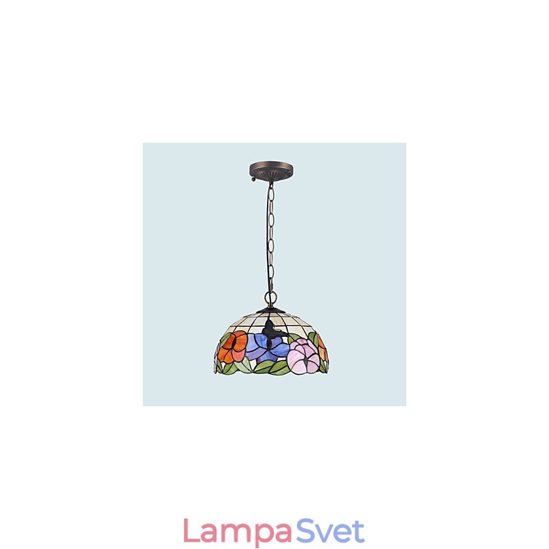 Vidiecke výtvarné umenie Luster z farebného skla obnovuje staré spôsoby svetla lampy