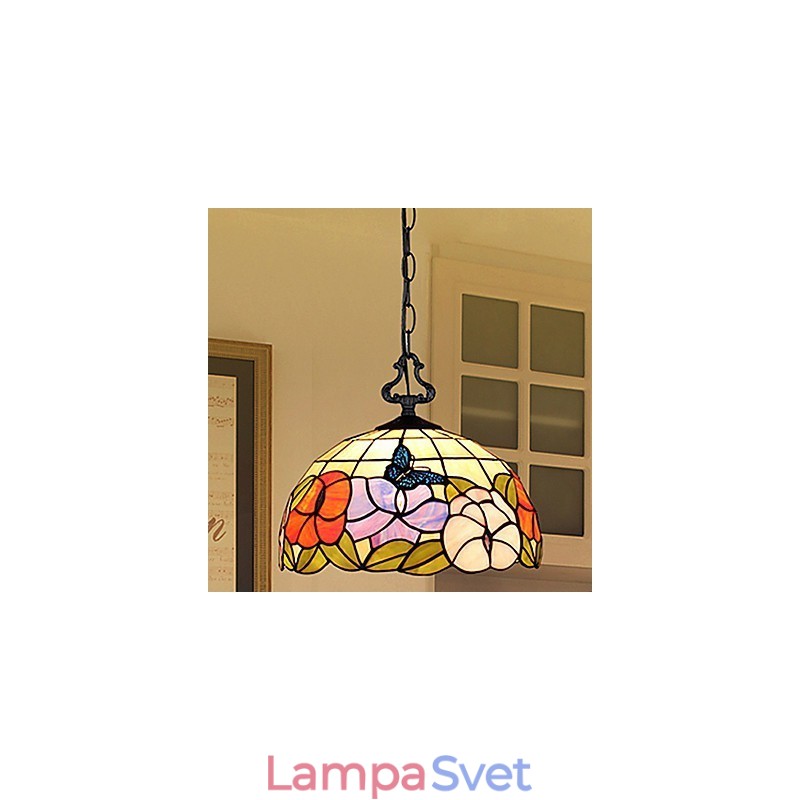 Vidiecke výtvarné umenie Luster z farebného skla obnovuje staré spôsoby svetla lampy