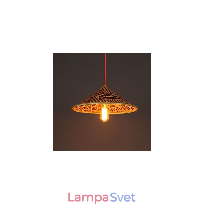 Bambusový klobúk Luster Luster Lamp Ryby Ľudia Klobúky