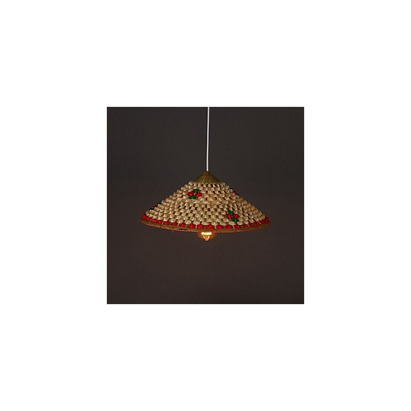 Káva Bambusové klobúky Hat Luster Lampa