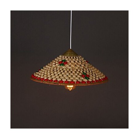 Káva Bambusové klobúky Hat Luster Lampa Káva Bambusové klobúky Hat Luster Lampa