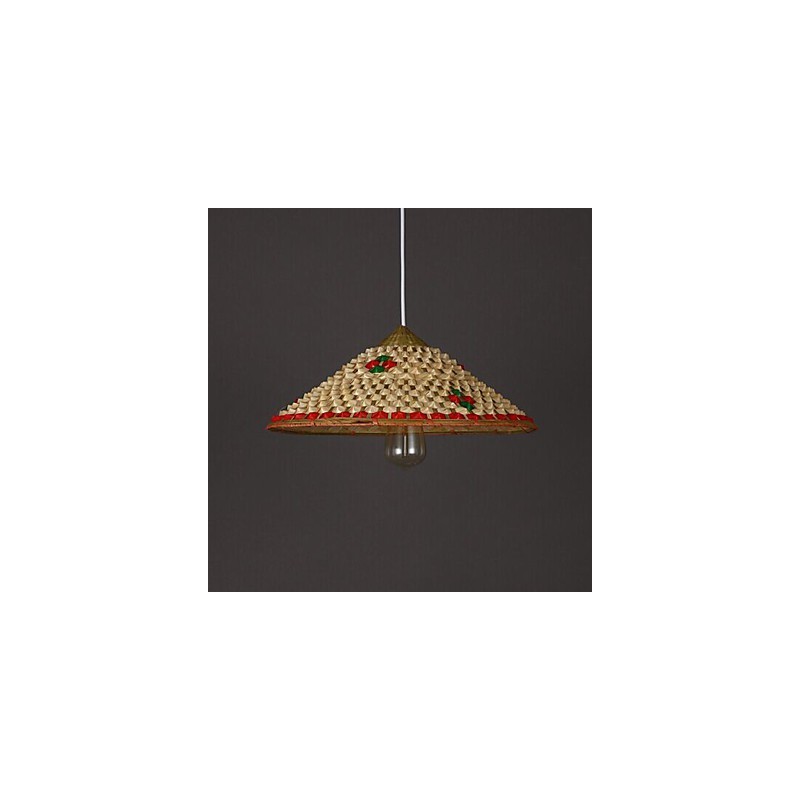 Káva Bambusové klobúky Hat Luster Lampa
