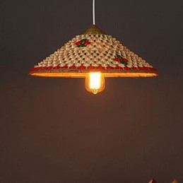 Káva Bambusové klobúky Hat Luster Lampa