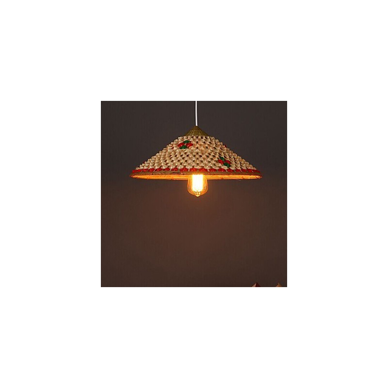 Káva Bambusové klobúky Hat Luster Lampa