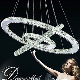 Stmievateľné krištáľové závesné svetlo Moderné kruhové lusterové osvetľovacie lampy Studená biela okrúhle stropné svietidlá Svietidlá s diaľkovým ovládaním