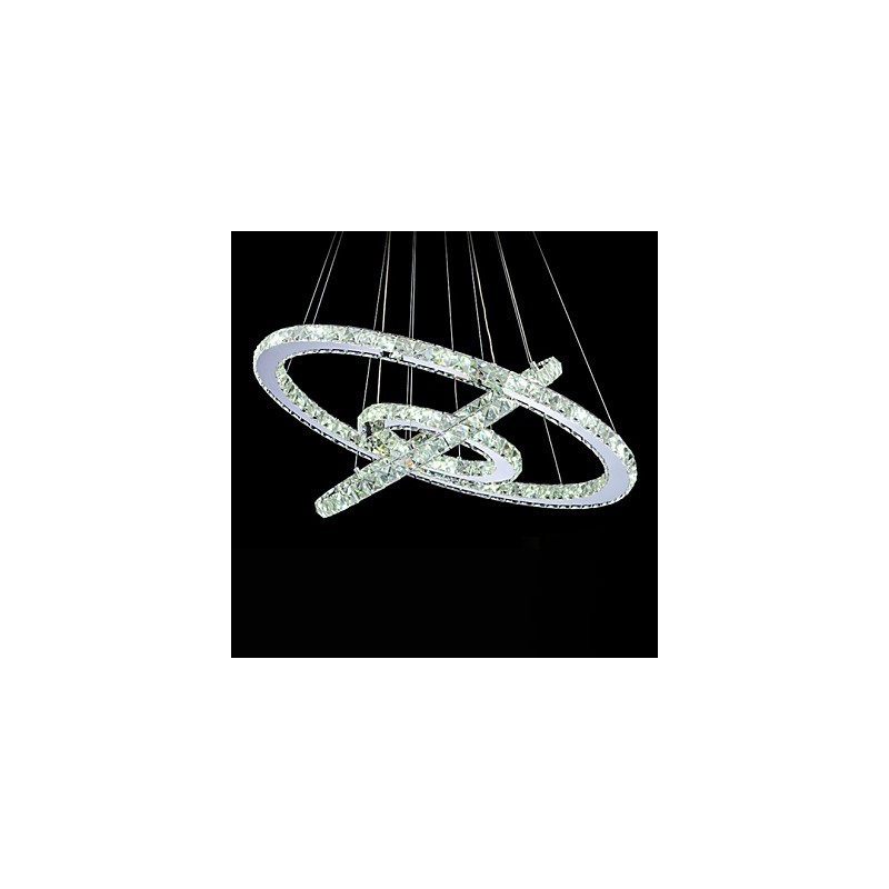 Stmievateľné krištáľové závesné svetlo Moderné kruhové lusterové osvetľovacie lampy Studená biela okrúhle stropné svietidlá Svietidlá s diaľkovým ovládaním