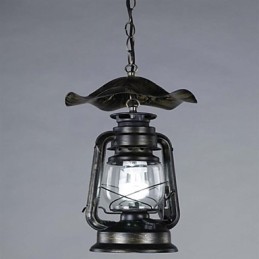 Vintage mosadzné závesné svietidlo na lampu s 1 svetlom