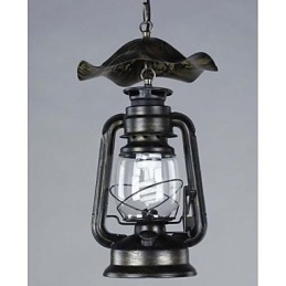 Vintage mosadzné závesné svietidlo na lampu s 1 svetlom