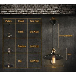 Retro klasický prívesok v európskom štýle Light Metal Art Droplight