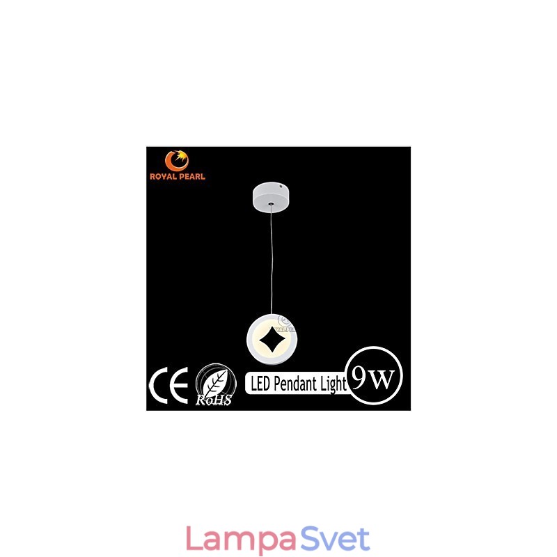 Akrylová jemná 9W závesná lampa