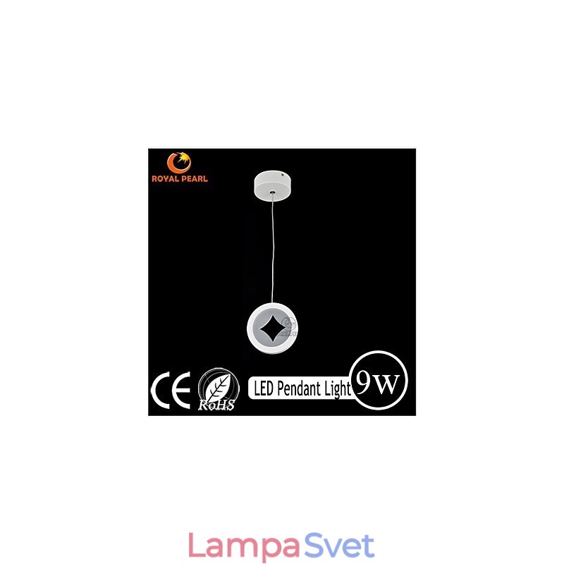 Akrylová jemná 9W závesná lampa