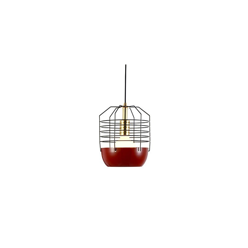 Mini Artistic Spider Web Závesná lampa 1 Svetlá Mordern Jednoduchosť Povrchová úprava Čierna Biela Zelená Červená Droplight z uhlíkovej ocele
