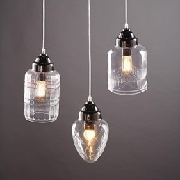 Moderné súčasné tradičné klasické vintage lampáš country niklové sklo prívesok svetlo jedálenský