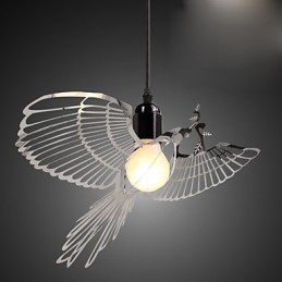 Kreatívna moderná módna dekorácia Nerezová lampa s vtákom vtákom