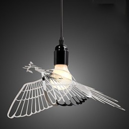 Kreatívna moderná módna dekorácia Nerezová lampa s vtákom vtákom