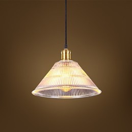 Zmluvná americká vidiecka priemyselná sklenená retro Droplight Falls lampa