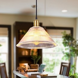 Zmluvná americká vidiecka priemyselná sklenená retro Droplight Falls lampa