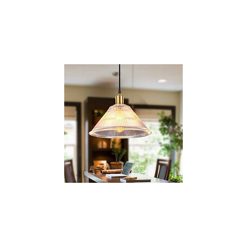Zmluvná americká vidiecka priemyselná sklenená retro Droplight Falls lampa