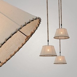 1 Svetlá Závesné lampy Vintage štýl Priemyselný štýl Žltá tkanina a kovy Drop Light