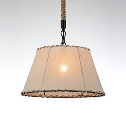 1 Svetlá Závesné lampy Vintage štýl Priemyselný štýl Žltá tkanina a kovy Drop Light