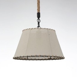 1 Svetlá Závesné lampy Vintage štýl Priemyselný štýl Žltá tkanina a kovy Drop Light