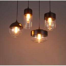 Lustrová lampa z umeleckého tepaného skla Nordic Creative Stair Shop