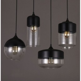 Lustrová lampa z umeleckého tepaného skla Nordic Creative Stair Shop