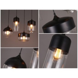 Lustrová lampa z umeleckého tepaného skla Nordic Creative Stair Shop
