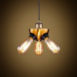 American Country Industrial Copper Head Three Feet Droplight Lamp