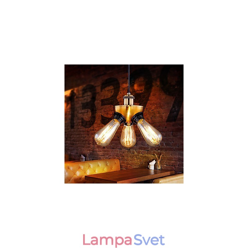 American Country Industrial Copper Head Three Feet Droplight Lamp