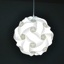 DIY moderná závesná guľová lampa 40 cm