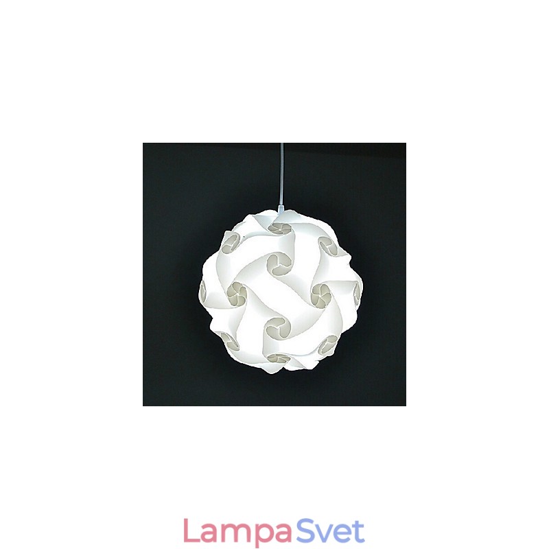 DIY moderná závesná guľová lampa 40 cm