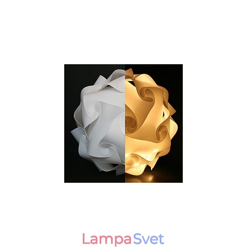 DIY moderná závesná guľová lampa 40 cm