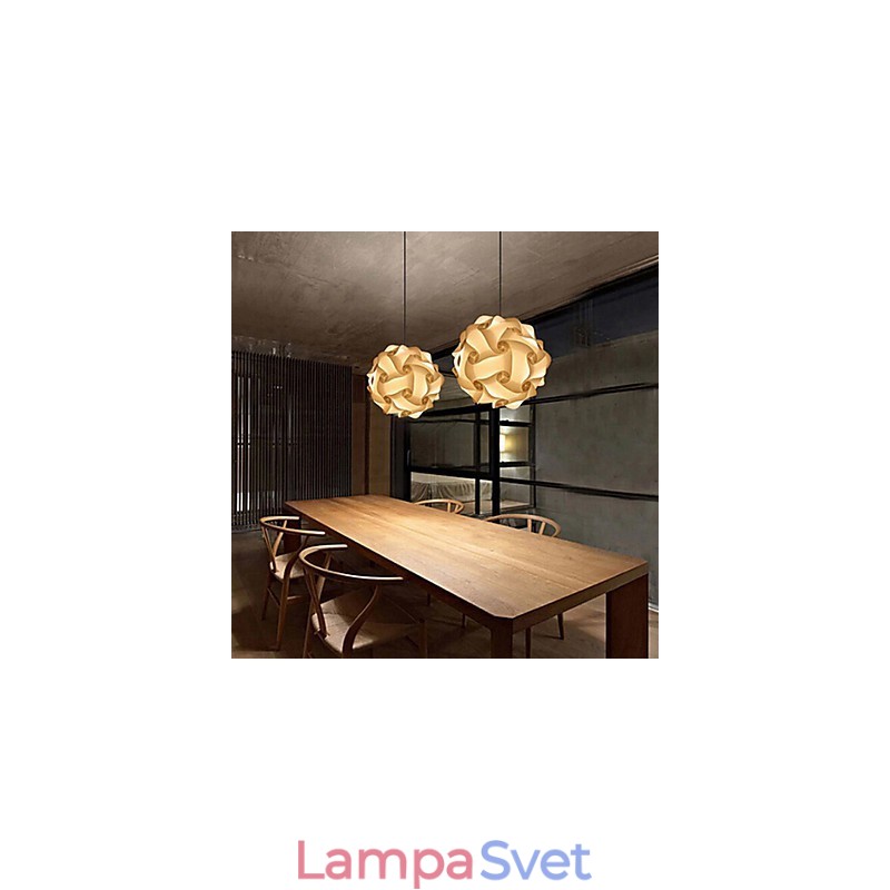 DIY moderná závesná guľová lampa 40 cm