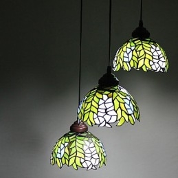 Luster z farebného skla pre európske vidiecke výtvarné umenie, ktorý obnovuje staré spôsoby svetla lampy