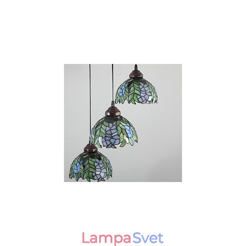 Luster z farebného skla pre európske vidiecke výtvarné umenie, ktorý obnovuje staré spôsoby svetla lampy