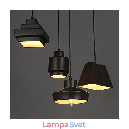 Americký country retro sklenený luster hrdzavý sediaci kvapkadlo Americký country retro sklenený luster hrdzavý sediaci kvapkadlo