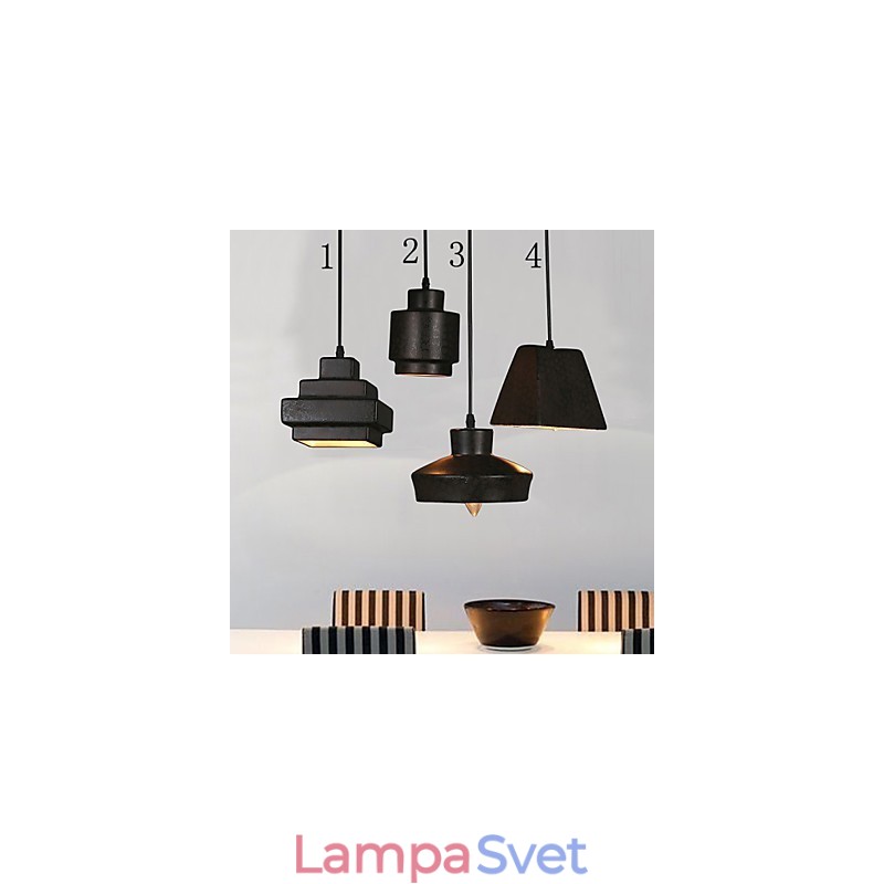 Americký country retro sklenený luster hrdzavý sediaci kvapkadlo