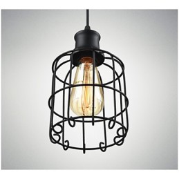 Edison Vintage svetelné závesné svietidlo Luster Cage Tienidlo