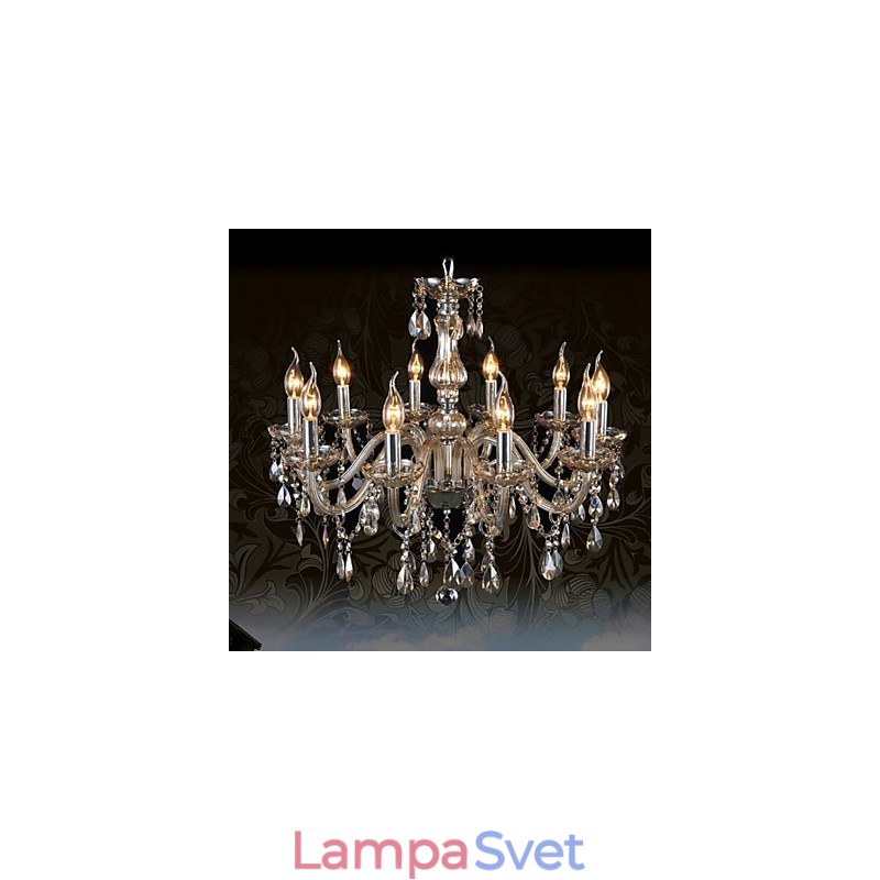 10 svetiel Luxusný krištáľový luster Cognac Color K9 Crystal Luster