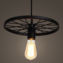 Loft Retro Závesné Lampy Americký vidiecky kovaný Luster koliesko v industriálnom štýle