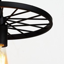 Loft Retro Závesné Lampy Americký vidiecky kovaný Luster koliesko v industriálnom štýle