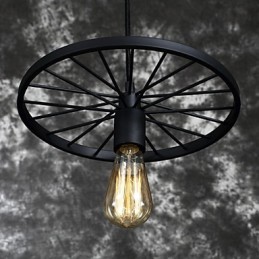 Loft Retro Závesné Lampy Americký vidiecky kovaný Luster koliesko v industriálnom štýle