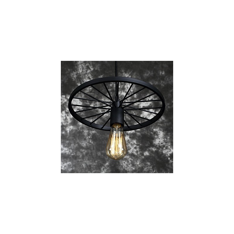 Loft Retro Závesné Lampy Americký vidiecky kovaný Luster koliesko v industriálnom štýle