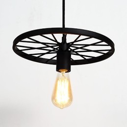 Loft Retro Závesné Lampy Americký vidiecky kovaný Luster koliesko v industriálnom štýle