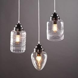 Moderné súčasné tradičné klasické vintage lampáš country niklové sklo prívesok svetlo jedálenský
