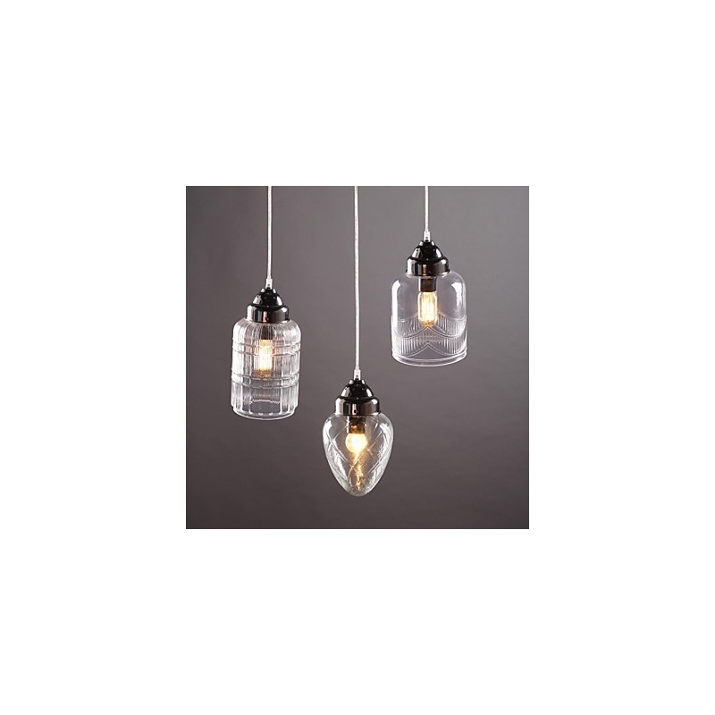 Moderné súčasné tradičné klasické vintage lampáš country niklové sklo prívesok svetlo jedálenský