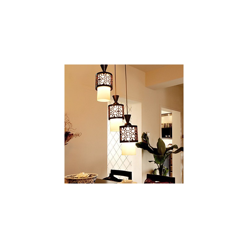 Klasický bubon z masívneho dreva v modernom čínskom štýle Kreatívna jednohlavá zásuvková lampa