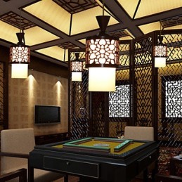 Klasický bubon z masívneho dreva v modernom čínskom štýle Kreatívna jednohlavá zásuvková lampa